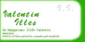 valentin illes business card